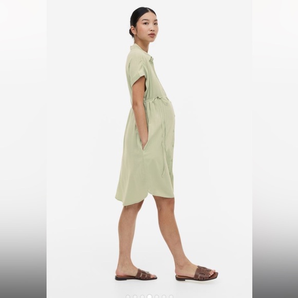 H&M Maternity Dress - Tie-belt Shirt Dress - Medium - Picture 6 of 8
